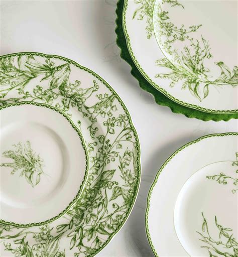 Green New Lily of the Valley Dinner Plate 